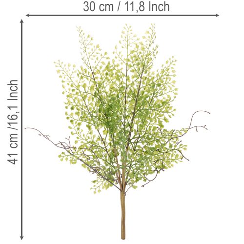 Keinotekoinen vihreä ruskuksenoksa kukkakoristeluun, 41 cm | Floristik24.fi