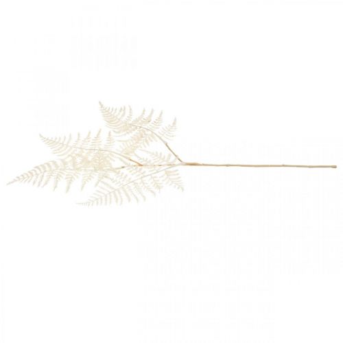 Floristik24 Koristeellinen saniainen, tekokasvi, saniaisen oksa, koristeellinen saniainen lehti valkoinen L59cm