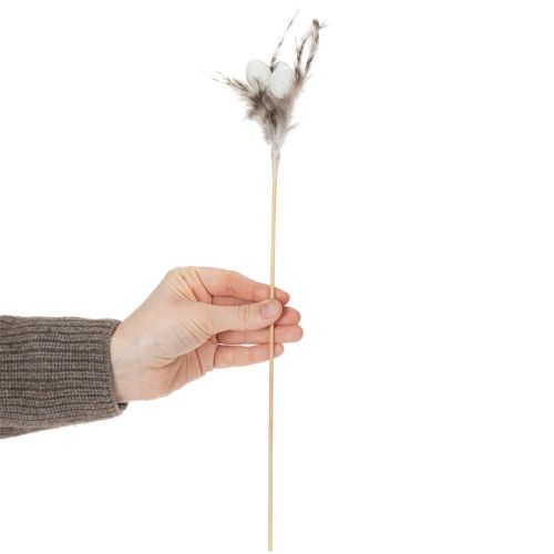 kohteita Höyhenen oksan koristekepit luonnonhöyhenillä, pääsiäiskoristeet tyylikkäisiin asetelmiin, 37 cm, 12 kpl