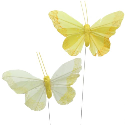 Floristik24 Sulkaperhoset keltaiset 8,5cm 12kpl