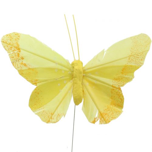 Floristik24 Sulkaperhoset keltaiset 8,5cm 12kpl