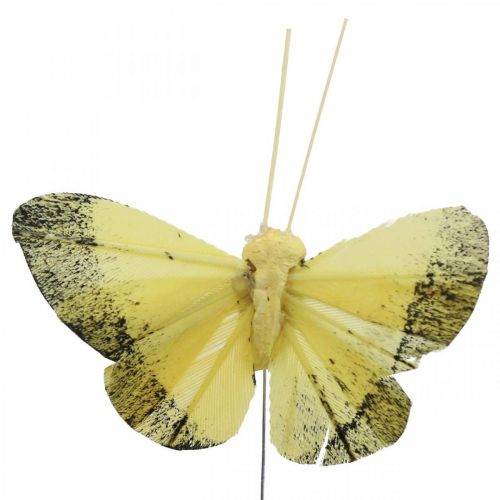 kohteita Sulkaperhonen langalla 5cm oranssi, keltainen 24 kpl