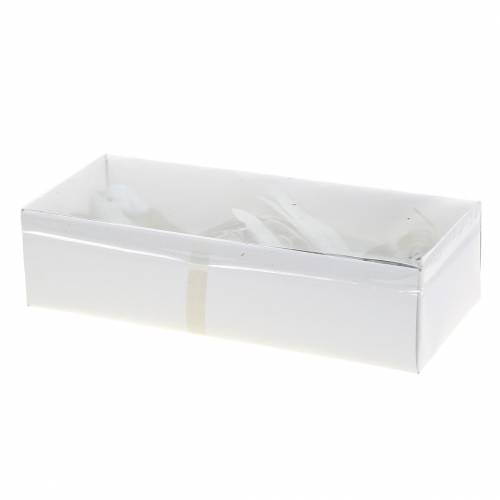 Höyhenlintu lanka harmaa 12cm 4kpl | Floristik24.fi