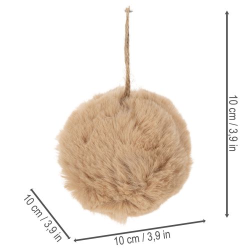 Koristeellinen pom-pom-pallokoriste joulukuuseen, 10 cm | Floristik24.fi