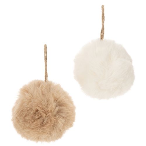 Koristeellinen pom-pom ripustettavaksi, pörröinen karvapallo, 7 cm, 6 kpl ostaa | Floristik24.fi