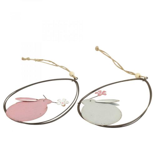 Floristik24 Ikkunakoristelu Pääsiäispupu metallinen ripustettu koriste pääsiäinen 15cm 4kpl