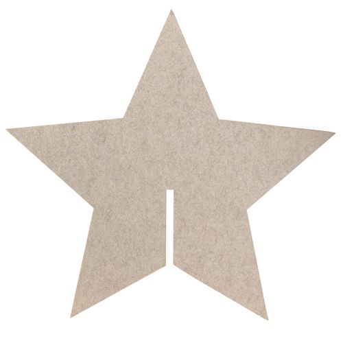 kohteita Huopa koristeellinen tähti kiinnitettäväksi joulukoristeen huopa beige H62cm