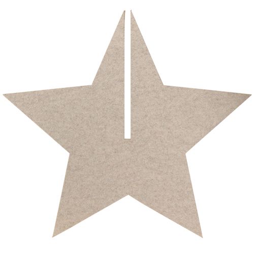 kohteita Huopa koristeellinen tähti kiinnitettäväksi joulukoristeen huopa beige H62cm