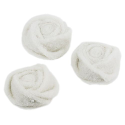 Floristik24 Huoparuusu valkoinen Ø6cm 9s