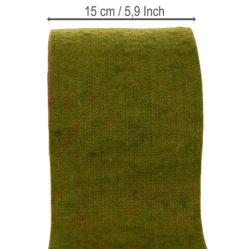 Villahuopanauha kaksivärisenä kukkakauppoihin, vihreä/punainen, 15 cm x 5 m | Floristik24.fi