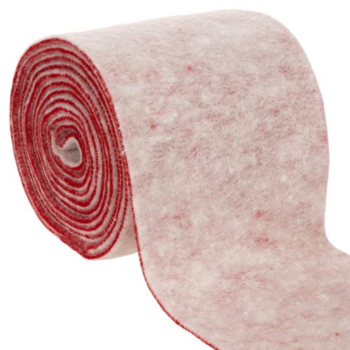 Huopanauha, 100% villaa, kaksivärinen, patalapuksi, huopanauha valkoinen/punainen, 15 cm x 5 m ostaa | Floristik24.fi