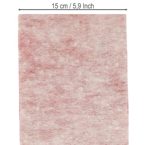 Huopanauha, 100% villaa, kaksivärinen, patalapuksi, huopanauha valkoinen/punainen, 15 cm x 5 m | Floristik24.fi