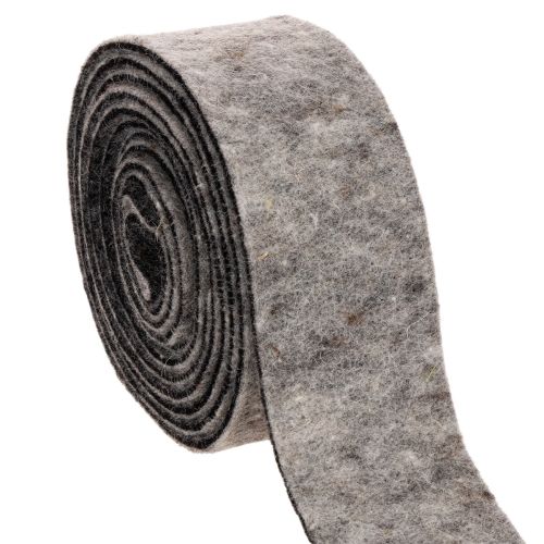 Huopanauha, patahihna, 100% villaa, harmaa/musta, 7,5 cm leveä, 5 m pitkä