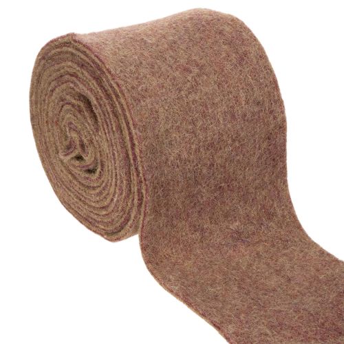 Kaksivärinen huopateippi villahuovasta, 100 % villaa, violetti/ruskea, 15 cm x 5 m ostaa | Floristik24.fi