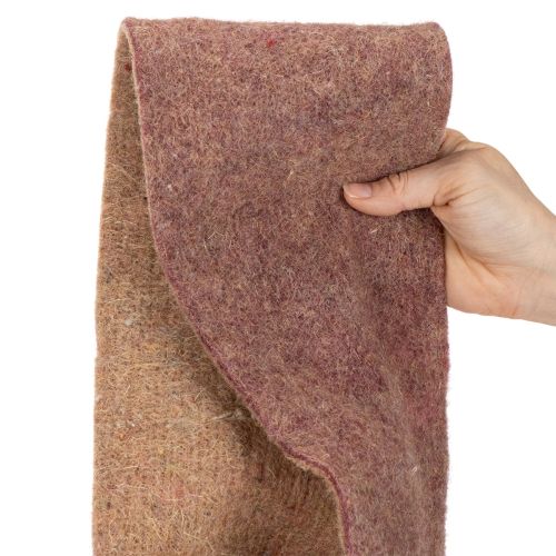Kaksivärinen huopateippi villahuovasta, 100 % villaa, violetti/ruskea, 15 cm x 5 m | Floristik24.fi