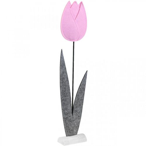 Huopa kukka huopa deco kukka tulppaani pinkki pöytäkoristelu H68cm
