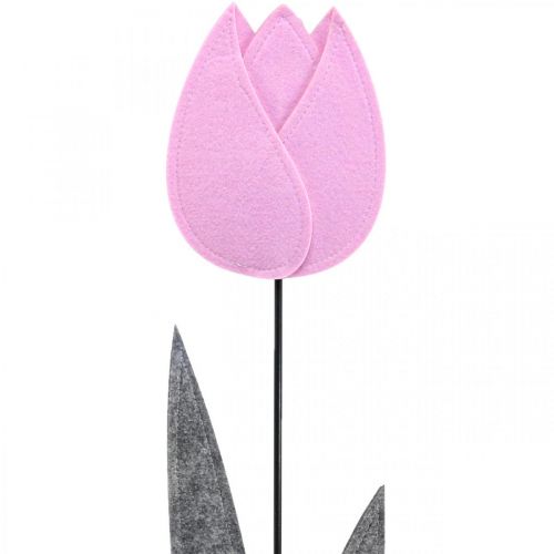 Huopa kukka huopa deco kukka tulppaani pinkki pöytäkoristelu H68cm