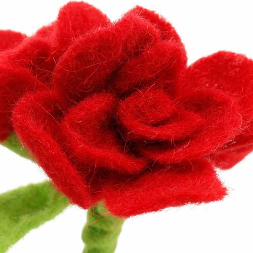 Floristik24 Huopakukka 15 cm, jossa 3 kukkaa