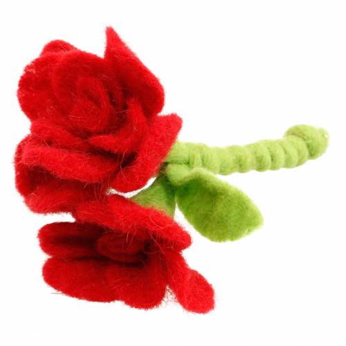 Floristik24 Huopakukka 15 cm, jossa 3 kukkaa