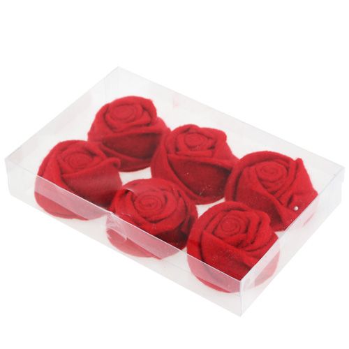 Floristik24 Huovan ruusunpunainen Ø8cm K4cm 6kpl