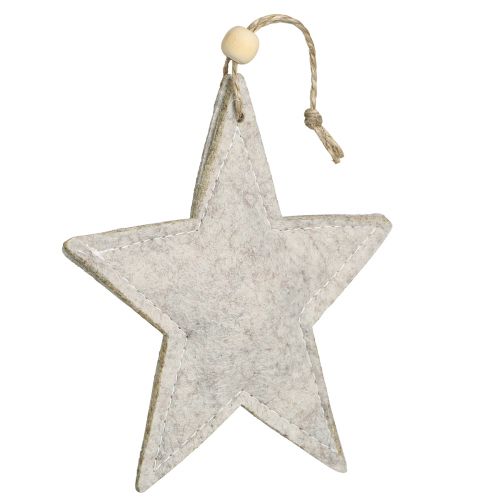 kohteita Huopatähdet ripustustähdille Joulukuusikoristeet beige 13cm 6 kpl