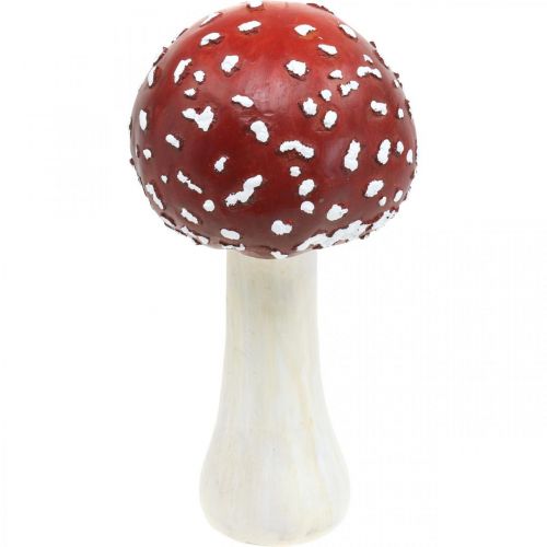 Floristik24 Deco kärpäshelteen punainen, valkoinen syyskoristeen sieni Ø10,5cm K21cm