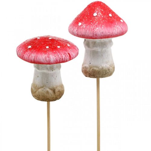 Floristik24 Toadstools koristetulppa syksyn kukkatulppa lajiteltu H6/7cm 6kpl 6kpl