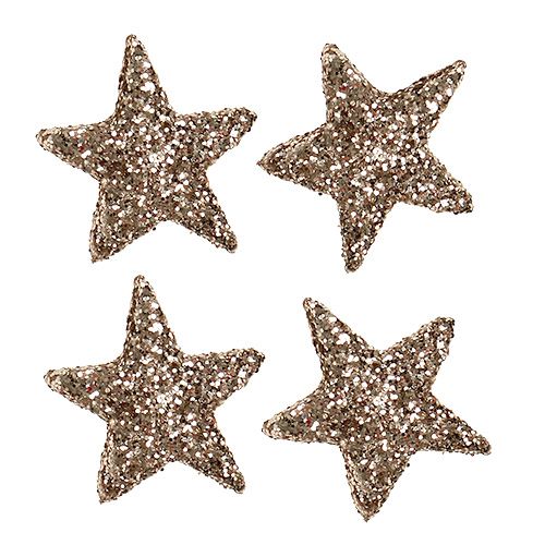 Floristik24 Glitter Stars 2,5cm samppanjaa 96kpl