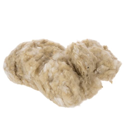 Luonnonväristä beigeä lampaanvillaa, irtovillaa, askarteluun ja koristeluun, 250g