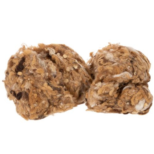 Ruskeaa meleerattua lampaanvillaa, luonnonvillaa, irtovillaa, askarteluun, 250g