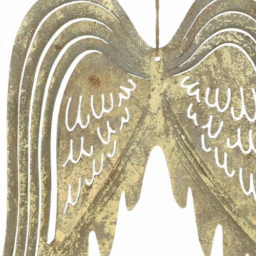 kohteita Joulukoriste enkelin siivet, metallikoriste, siivet ripustettavaksi Kultainen, antiikkinen ilme H29.5cm W28.5cm