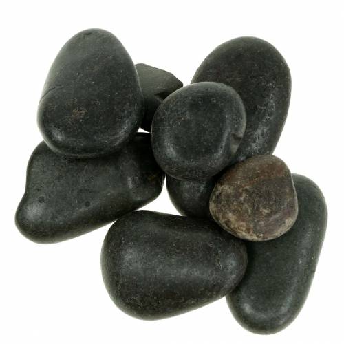 Floristik24 River Pebbles Mattamusta Luonnonkivet Koristekivet L15–60mm L15–40mm 2kg