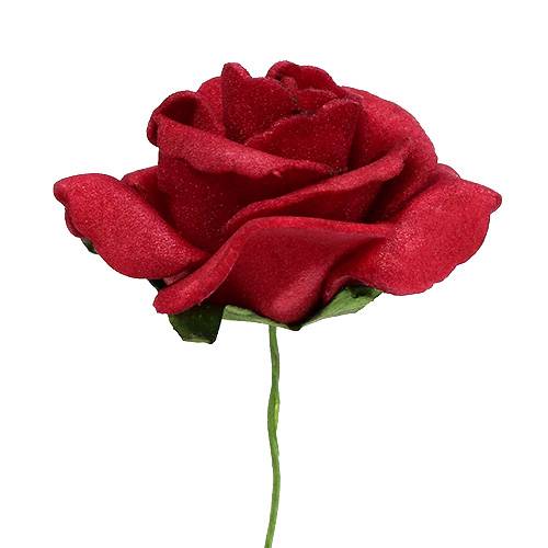 kohteita Vaahtomuovi ruusu Ø4,5cm punainen 36p