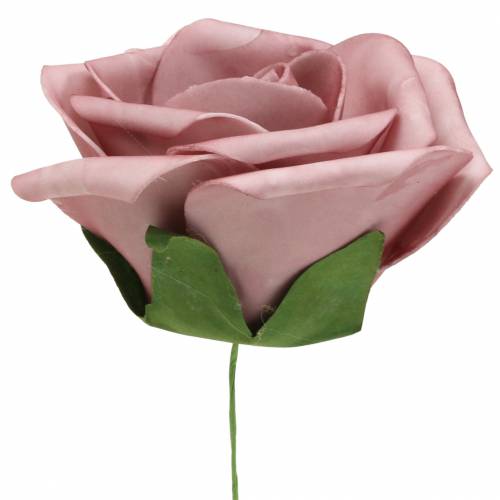 Floristik24 Foam Rose Old Pink Ø15cm 4 kpl
