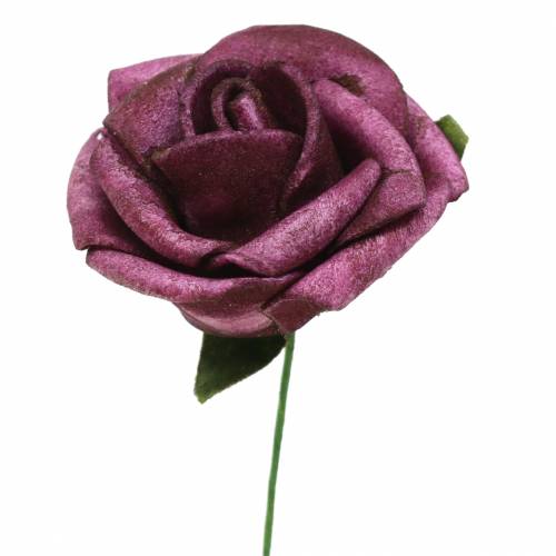 kohteita Vaahtomuoviruusu Ø3,5cm violetti 48 kpl