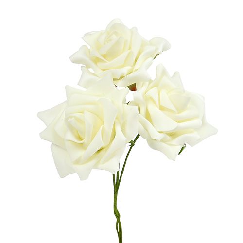 kohteita Foam Rose Ø 10cm kerma 8 kpl