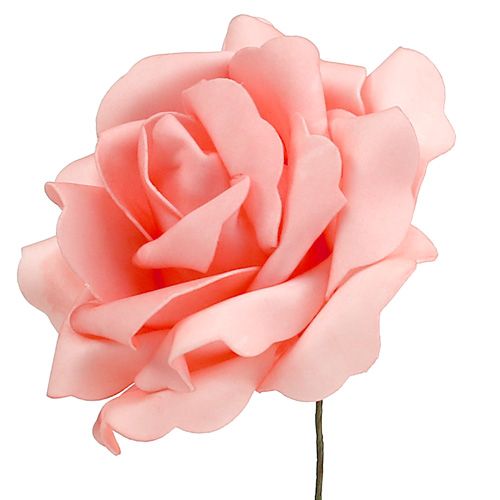 Floristik24 Foam Rose Foam Rose Salmon Ø15cm 4 kpl