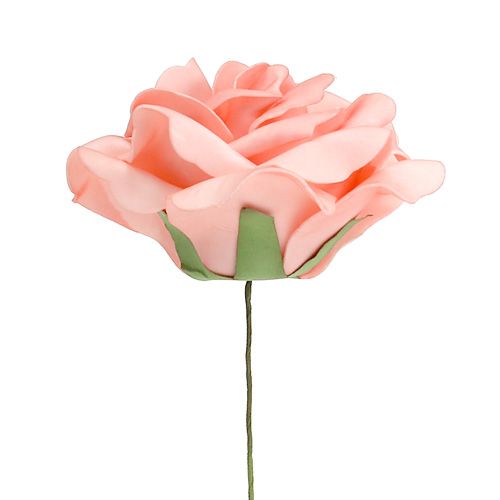 Floristik24 Foam Rose Foam Rose Salmon Ø15cm 4 kpl