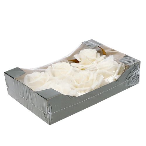 Floristik24 Vaahto ruusunvalkoinen Ø10cm lumisateita 6kpl