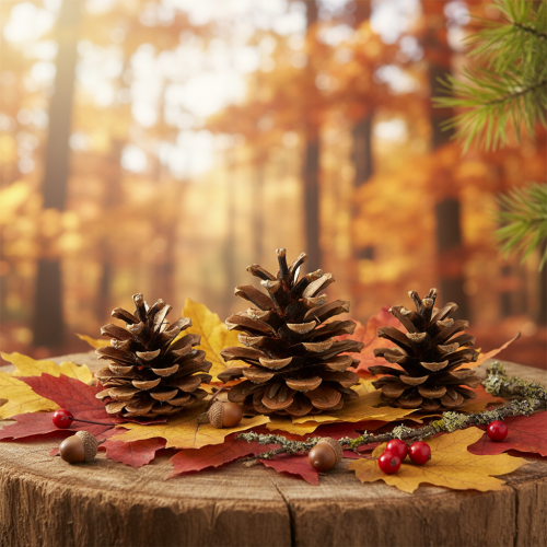 kohteita Musta käpyjä 5cm luonnollinen 5kpl