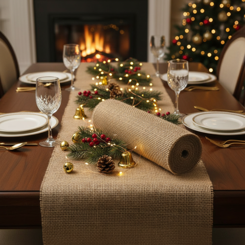 kohteita Pöytäpalkki juuttinauha luonnollista 30cm 10m