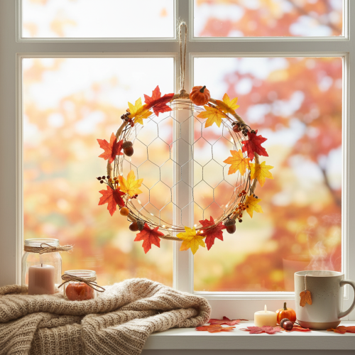 kohteita Koristeelliset metalliset raffia-ripustusrenkaat, Ø20cm, 4 kpl, boheemi seinäkoriste, ikkunakoriste