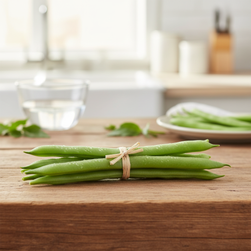 kohteita Koristeelliset Pavut, Keinotekoiset Vihannekset, Vihreät, Aitoa Kosketusta, 17 cm, 6 Kappaletta