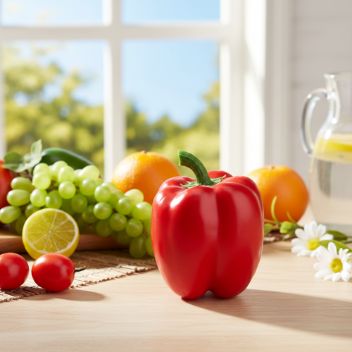 kohteita Koristeellinen kasvispippuripunainen ruokanukke H10cm