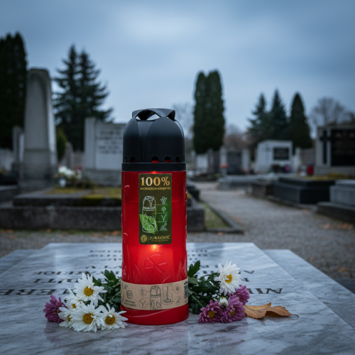 kohteita Hautakynttilä punainen kasviöljy ICP muistokynttilä K24cm