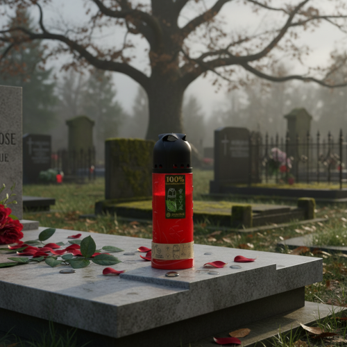 kohteita Hautakynttilä punainen kasviöljy ICP muistokynttilä K24cm