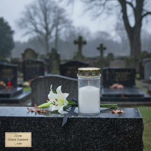 kohteita Hautakynttilät, valko-kultaiset, Ø5,5 cm, korkeus 11,5 cm, 24 tuntia, 12 kpl