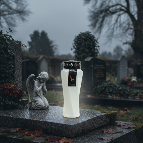 kohteita Hauta kevyt muovia kierretty valkoinen Ø11cm K25cm