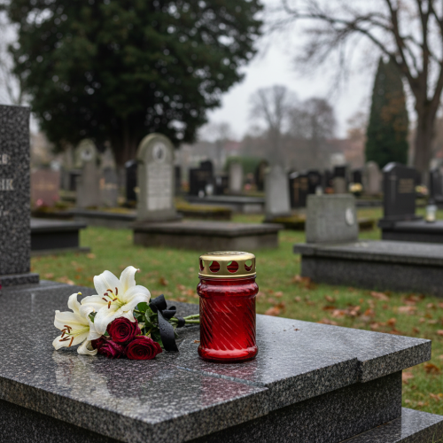 kohteita Tuulenpitävä hautakynttilä koristeella pitkään palamiseen haudalla, 11 cm, 12 kpl