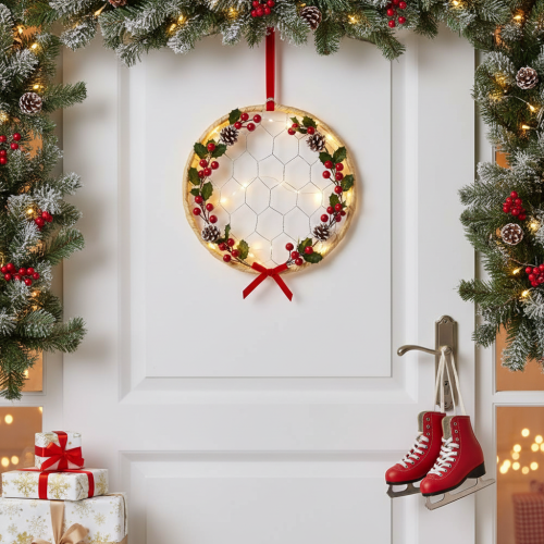 kohteita Koristeelliset metalliset raffia-ripustusrenkaat, Ø20cm, 4 kpl, boheemi seinäkoriste, ikkunakoriste